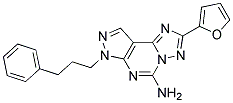 2-FURAN-2-YL-7-(3-PHENYL-PROPYL)-7H-PYRAZOLO[4,3-E][1,2,4]TRIAZOLO[1,5-C]PYRIMIDIN-5-YLAMINE Struktur