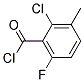 2-Chloro-6-fluoro-3-methylbenzoyl chloride, 97+% Struktur