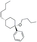 1-(n-Butoxy)-4-trans-pentylcyclohexylbenzene Struktur