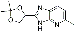 2-(2,2-dimethyl-1,3-dioxolan-4-yl)-5-methyl-3H-imidazo[4,5-b]pyridine Struktur