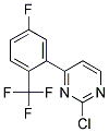 2-Chloro-4-(5-fluoro-2-trifluoromethyl-phenyl)-pyrimidine Struktur