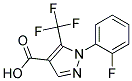 1-(2-Fluoro-phenyl)-5-trifluoromethyl-1H-pyrazole-4-carboxylicacid Struktur