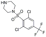 1-(2,6-Dichloro-4-trifluoromethyl-benzenesulfonyl)-piperazine Struktur