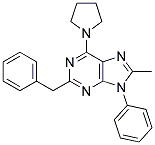 2-BENZYL-8-METHYL-9-PHENYL-6-(PYRROLIDIN-1-YL)-9H-PURINE Struktur