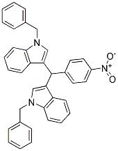 1-BENZYL-3-((1-BENZYL-1H-INDOL-3-YL)(4-NITROPHENYL)METHYL)-1H-INDOLE Struktur