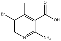 2-AMINO-5-BROMO-4-METHYLNICOTINIC ACID, Struktur