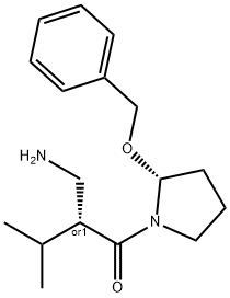 2-AMINO-1-(2-BENZYLOXY-METHYL-PYRROLIDIN-1-YL)-3-METHYL-BUTAN-1-ONE Struktur