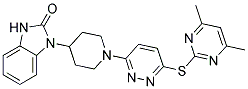 1-(1-(6-[(4,6-DIMETHYLPYRIMIDIN-2-YL)THIO]PYRIDAZIN-3-YL)PIPERIDIN-4-YL)-1,3-DIHYDRO-2H-BENZIMIDAZOL-2-ONE Struktur