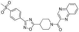 2-[(4-(3-[4-(METHYLSULFONYL)PHENYL]-1,2,4-OXADIAZOL-5-YL)PIPERIDIN-1-YL)CARBONYL]QUINOXALINE Struktur