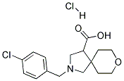 2-(4-CHLORO-BENZYL)-8-OXA-2-AZA-SPIRO[4.5]DECANE-4-CARBOXYLIC ACID HYDROCHLORIDE Struktur