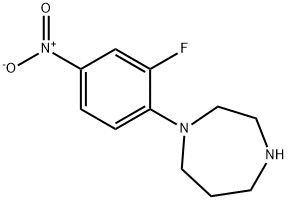 1-(2-FLUORO-4-NITROPHENYL)HOMOPIPERAZINE Struktur