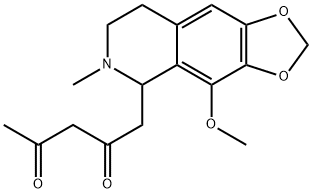 1-(4-METHOXY-6-METHYL-5,6,7,8-TETRAHYDRO-[1,3]DIOXOLO[4,5-G]ISOQUINOLIN-5-YL)-PENTANE-2,4-DIONE Struktur