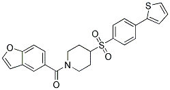 1-(1-BENZOFURAN-5-YLCARBONYL)-4-([4-(2-THIENYL)PHENYL]SULFONYL)PIPERIDINE Struktur