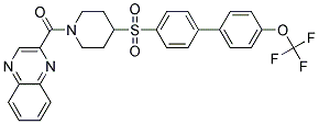 2-[(4-([4'-(TRIFLUOROMETHOXY)BIPHENYL-4-YL]SULFONYL)PIPERIDIN-1-YL)CARBONYL]QUINOXALINE Struktur