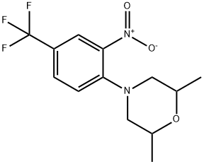 2,6-DIMETHYL-4-[2-NITRO-4-(TRIFLUOROMETHYL)PHENYL]MORPHOLINE Struktur