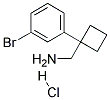 (1-(3-BROMOPHENYL)CYCLOBUTYL)METHANAMINE HYDROCHLORIDE Struktur