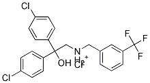 2,2-BIS(4-CHLOROPHENYL)-2-HYDROXY-N-[3-(TRIFLUOROMETHYL)BENZYL]-1-ETHANAMINIUM CHLORIDE Struktur