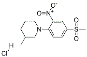 1-[2-NITRO-4-(METHYLSULPHONYL)PHENYL]-3-METHYLPIPERIDINE HYDROCHLORIDE Struktur