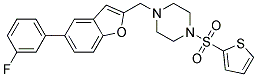 1-([5-(3-FLUOROPHENYL)-1-BENZOFURAN-2-YL]METHYL)-4-(2-THIENYLSULFONYL)PIPERAZINE Struktur