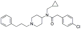 2-(4-CHLOROPHENYL)-N-(CYCLOPROPYLMETHYL)-N-[1-(3-PHENYLPROPYL)PIPERIDIN-4-YL]ACETAMIDE Struktur