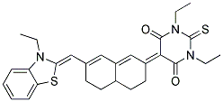 1,3-DIETHYL-5-[7-([3-ETHYL-1,3-BENZOTHIAZOL-2(3H)-YLIDENE]METHYL)-4,4A,5,6-TETRAHYDRO-2(3H)-NAPHTHALENYLIDENE]-2-THIOXODIHYDRO-4,6(1H,5H)-PYRIMIDINEDIONE Struktur