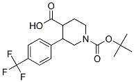 1-(TERT-BUTOXYCARBONYL)-3-(4-(TRIFLUOROMETHYL)PHENYL)PIPERIDINE-4-CARBOXYLIC ACID Struktur