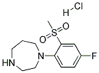 1-[4-FLUORO-2-(METHYLSULFONYL)PHENYL]HOMOPIPERAZINE HYDROCHLORIDE Struktur