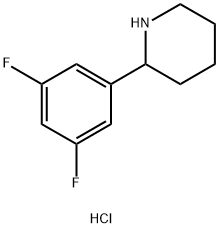 2-(3,5-DIFLUOROPHENYL)PIPERIDINE HYDROCHLORIDE Struktur