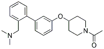 1-(3'-[(1-ACETYLPIPERIDIN-4-YL)OXY]BIPHENYL-2-YL)-N,N-DIMETHYLMETHANAMINE Struktur