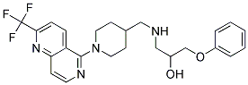 1-PHENOXY-3-[((1-[2-(TRIFLUOROMETHYL)-1,6-NAPHTHYRIDIN-5-YL]PIPERIDIN-4-YL)METHYL)AMINO]PROPAN-2-OL Struktur