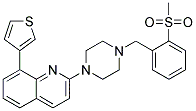 2-(4-[2-(METHYLSULFONYL)BENZYL]PIPERAZIN-1-YL)-8-(3-THIENYL)QUINOLINE Struktur