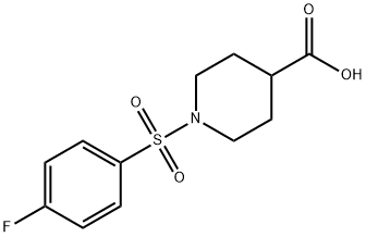 1-[(4-Fluorophenyl)sulphonyl]piperidine-4-carboxylic acid Struktur