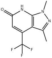 1,3-Dimethyl-4-(trifluoromethyl)-1,7-dihydro-6H-pyrazolo[3,4-b]pyridin-6-one Struktur