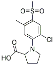 1-[2-Chloro-5-methyl-4-(methylsulphonyl)phenyl]pyrrolidine-2-carboxylic acid Struktur