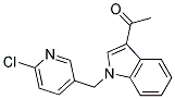 1-{1-[(6-Chloropyridin-3-yl)methyl]-1H-indol-3-yl}-1-ethanone Struktur