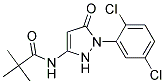 1-(2,5-Dichlorophenyl)-3-trimethylacetamido-5-pyrazolone Struktur