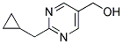 [2-(cyclopropylmethyl)pyrimidin-5-yl]methanol Struktur