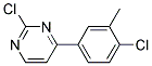 2-Chloro-4-(4-chloro-3-methyl-phenyl)-pyrimidine Struktur