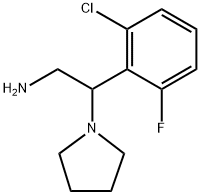 2-(2-CHLORO-6-FLUOROPHENYL)-2-PYRROLIDIN-1-YLETHANAMINE Struktur