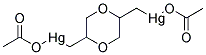 2,5-BIS(ACETOXYMERCURIOMETHYL)-P-DIOXANE Struktur