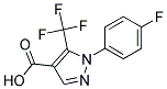 1-(4-Fluoro-phenyl)-5-trifluoromethyl-1H-pyrazole-4-carboxylicacid Struktur