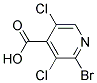 2-BROMO-3,5-DICHLORO-4-PYRIDINECARBOXYLIC ACID Struktur