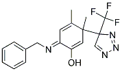 2-[BENZYLIMINO-(5(4)-TRIFLUOROMETHYL-1,2,3-TRIAZOL-4(5)-YL)METHYL]-4-METHYLPHENOL Struktur