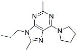 2,8-DIMETHYL-9-PROPYL-6-(PYRROLIDIN-1-YL)-9H-PURINE Struktur