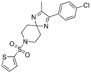 2-(4-CHLOROPHENYL)-3-METHYL-8-(2-THIENYLSULFONYL)-1,4,8-TRIAZASPIRO[4.5]DECA-1,3-DIENE Struktur