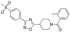 1-(2-METHYLBENZOYL)-4-(3-[4-(METHYLSULFONYL)PHENYL]-1,2,4-OXADIAZOL-5-YL)PIPERIDINE Struktur