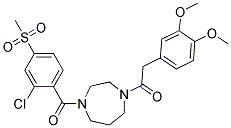 1-[2-CHLORO-4-(METHYLSULFONYL)BENZOYL]-4-[(3,4-DIMETHOXYPHENYL)ACETYL]-1,4-DIAZEPANE Struktur