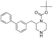 2-BIPHENYL-3-YLMETHYL-PIPERAZINE-1-CARBOXYLIC ACID TERT-BUTYL ESTER Struktur