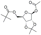 1-O-ACETYL-2,3-O-ISOPROPYLIDENE-5-O-PIVALOYL-BETA-D-RIBOFURANOSE Struktur