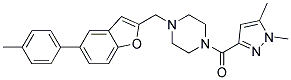 1-[(1,5-DIMETHYL-1H-PYRAZOL-3-YL)CARBONYL]-4-([5-(4-METHYLPHENYL)-1-BENZOFURAN-2-YL]METHYL)PIPERAZINE Struktur